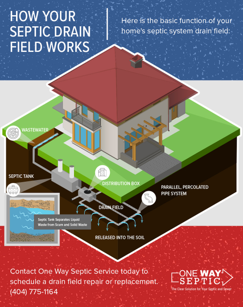infographic - septic system, then the septic drain field is the subsurface component
